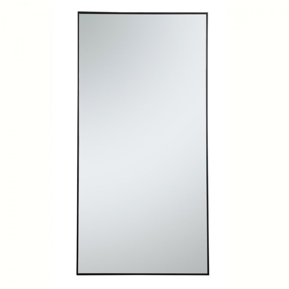 Metal Frame Rectangle Mirror 36 Inch in Black