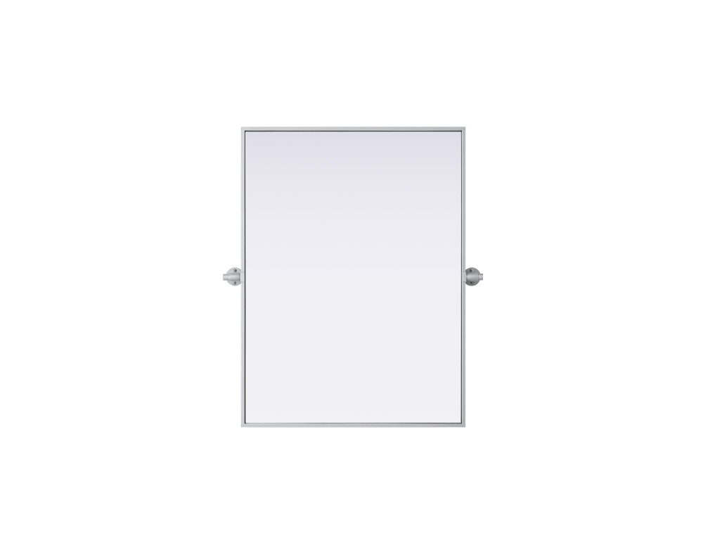 Metal Frame Mirror 24&#34;W x 32&#34;H Silver