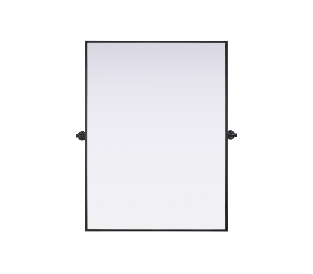 Metal Frame Mirror 40&#34;W x 30&#34;H Black