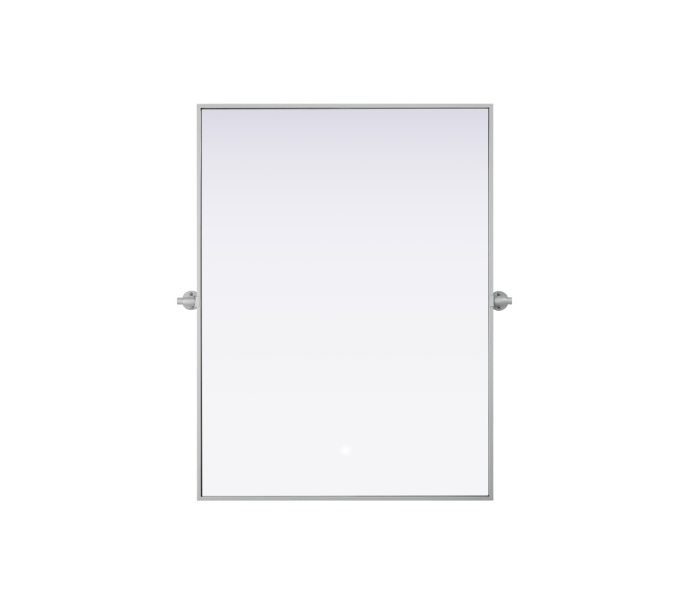 Metal Frame Mirror 40&#34;W x 30&#34;H Silver