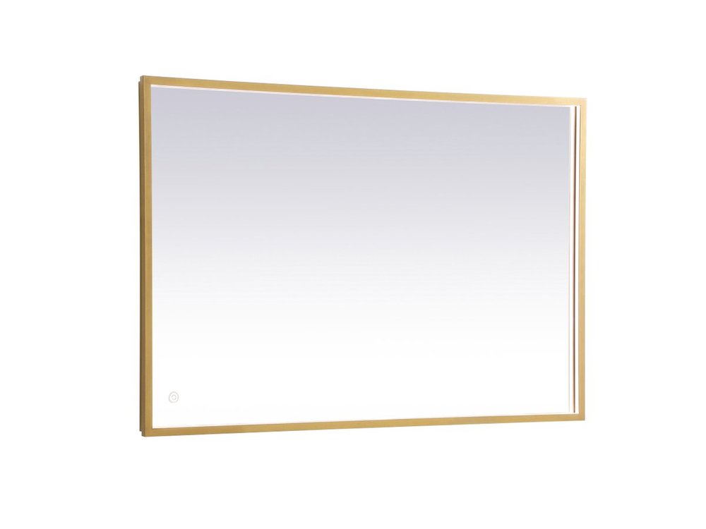 Pier 27x30 Inch LED Mirror with Adjustable Color Temperature 3000k/4200k/6400k in Brass