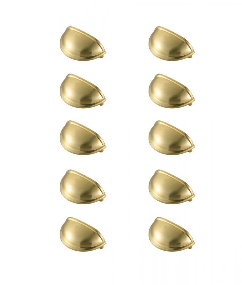 Atticus 3&#34; Center to Center Brushed Gold Cup Bar Pull Multipack (Set of 10)