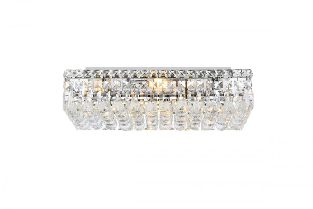 MaxIme 4 Light Chrome Flush Mount Clear Royal Cut Crystal