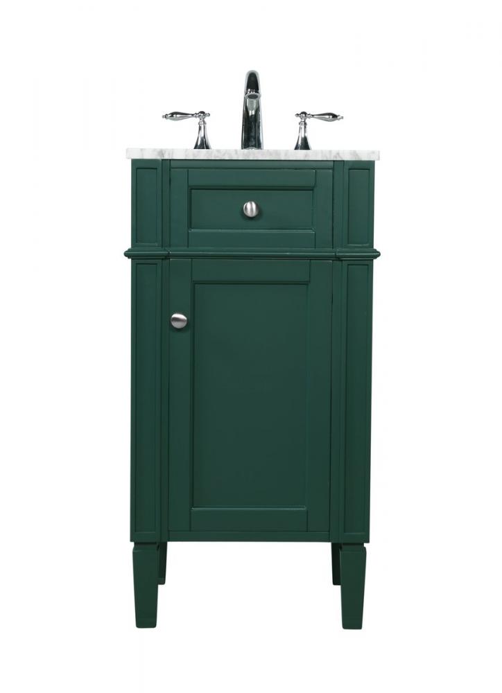 18 Inch Single Bathroom Vanity in Green