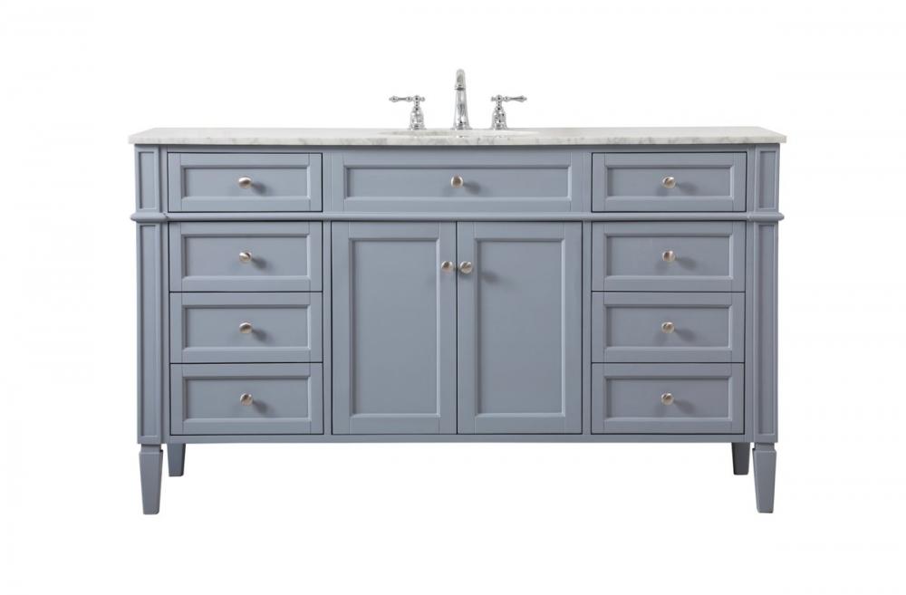 60 Inch Single Bathroom Vanity in Grey