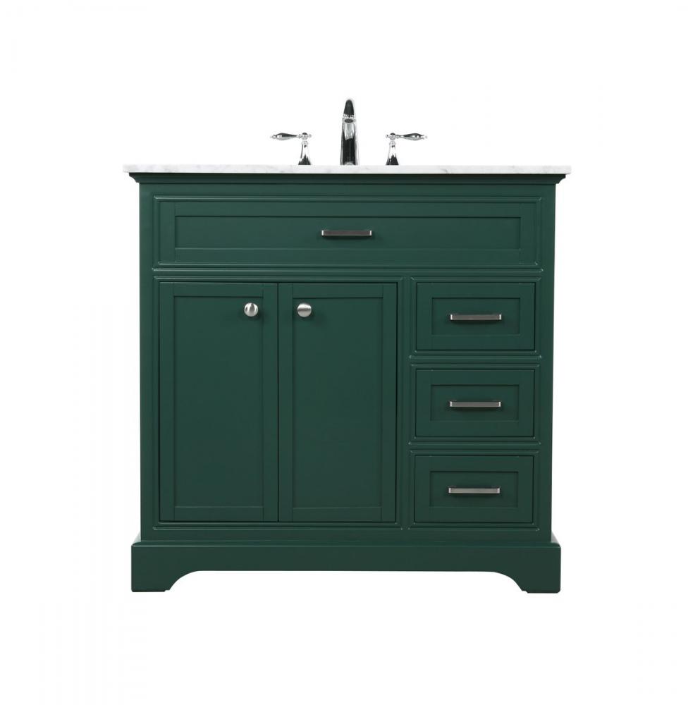 36 Inch Single Bathroom Vanity in Green