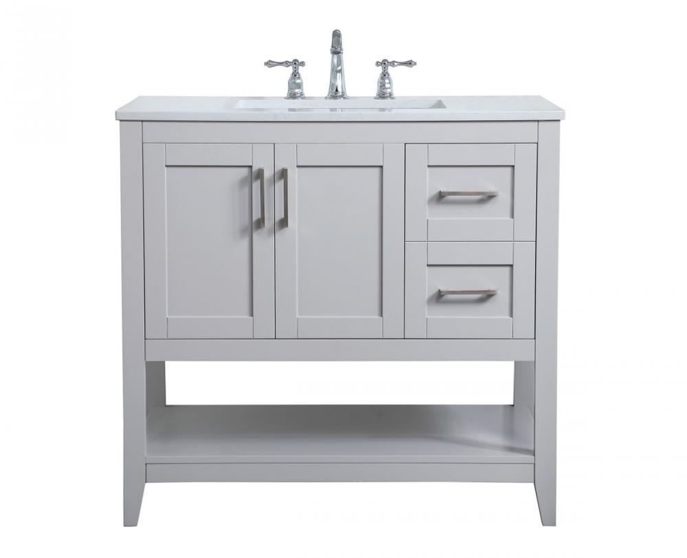 36 Inch Single Bathroom Vanity in Grey