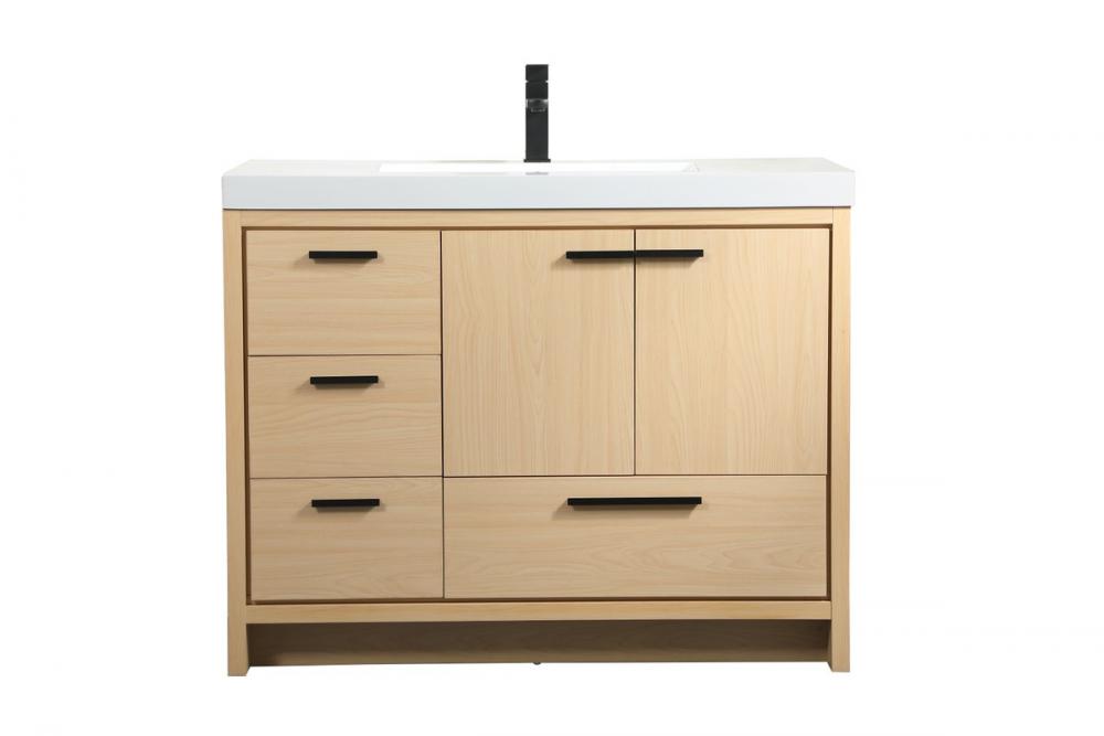 42 Inch Single Bathroom Vanity in Maple