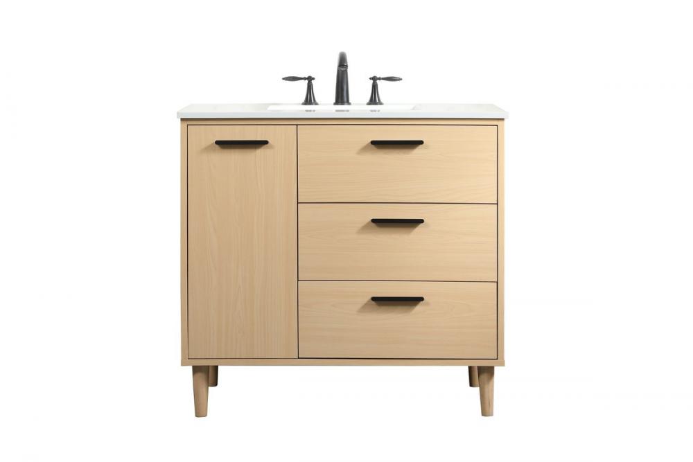 36 inch bathroom vanity in Maple