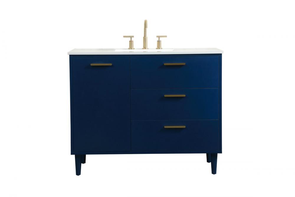 42 inch bathroom vanity in Blue