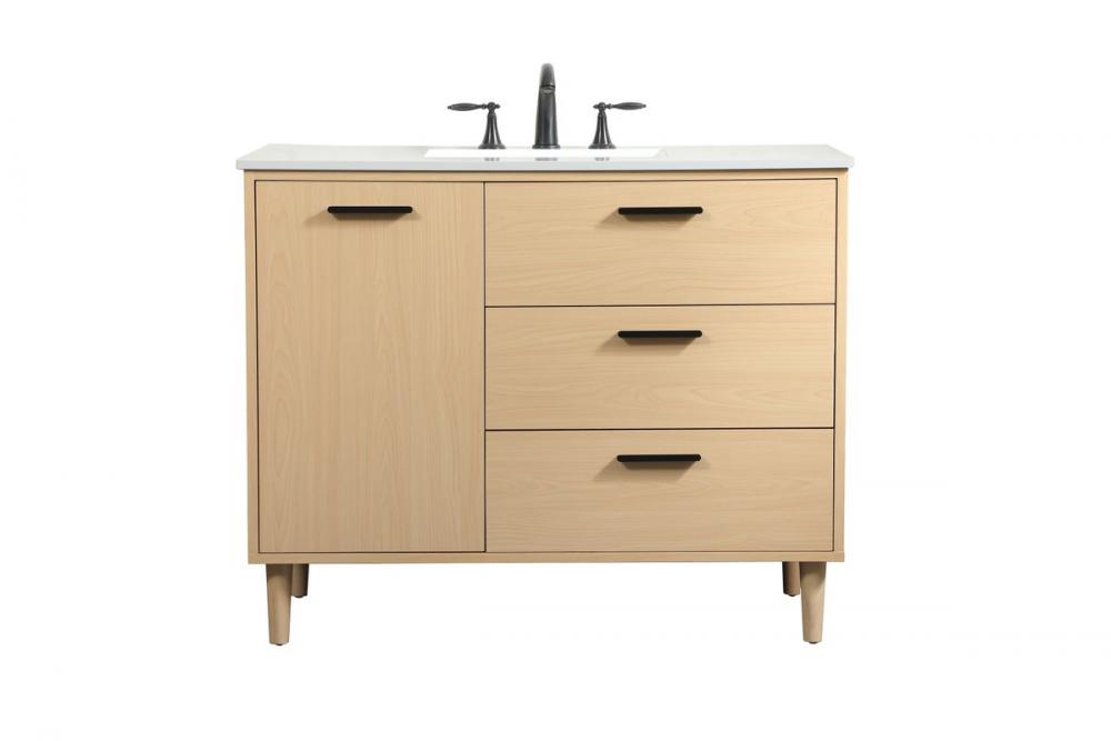 42 inch bathroom vanity in Maple