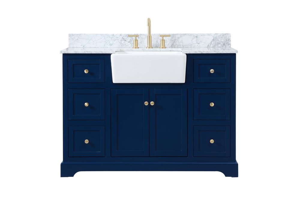 48 Inch Single Bathroom Vanity in Blue