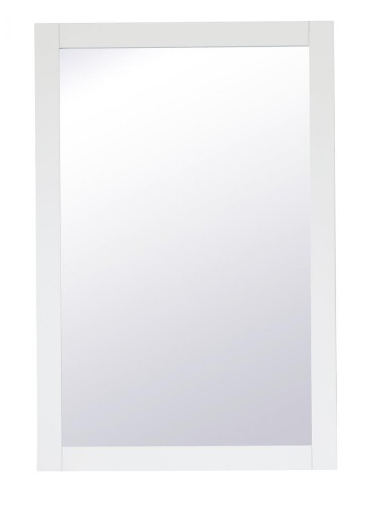 Aqua Rectangle Vanity Mirror 24 Inch in White