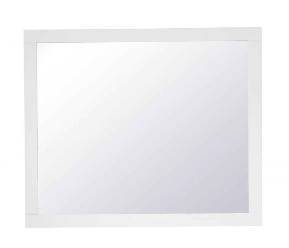 Aqua Rectangle Vanity Mirror 30 Inch in White