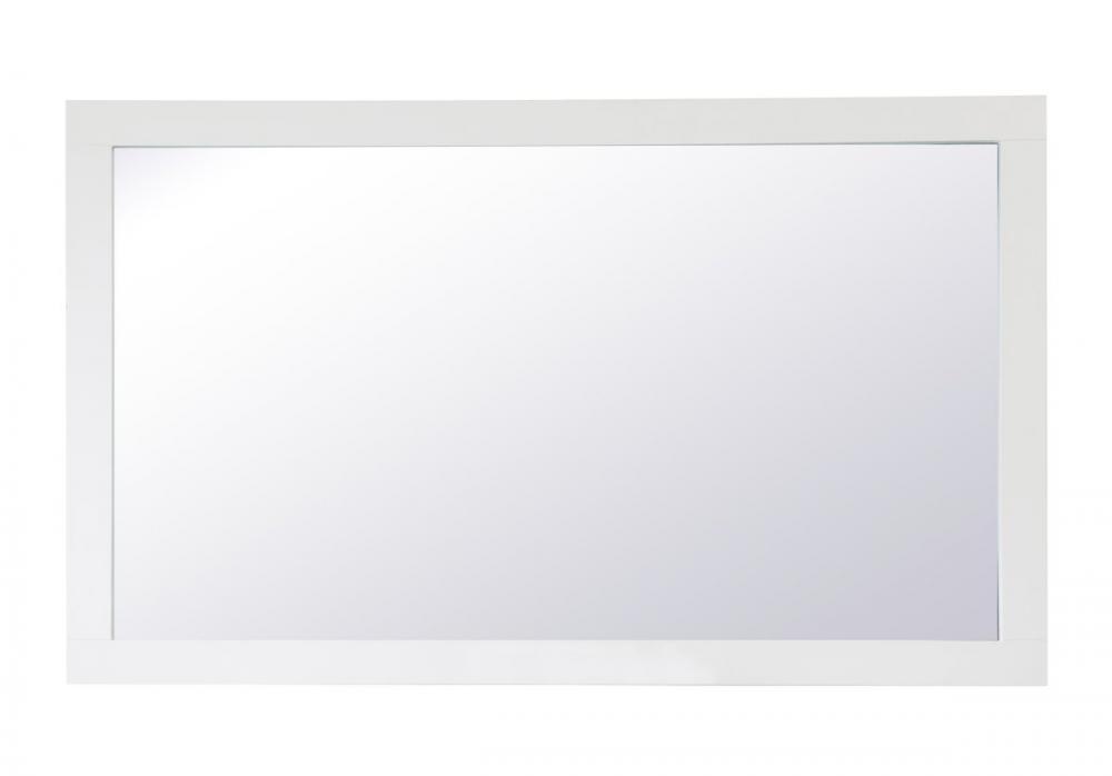 Aqua Rectangle Vanity Mirror 60 Inch in White