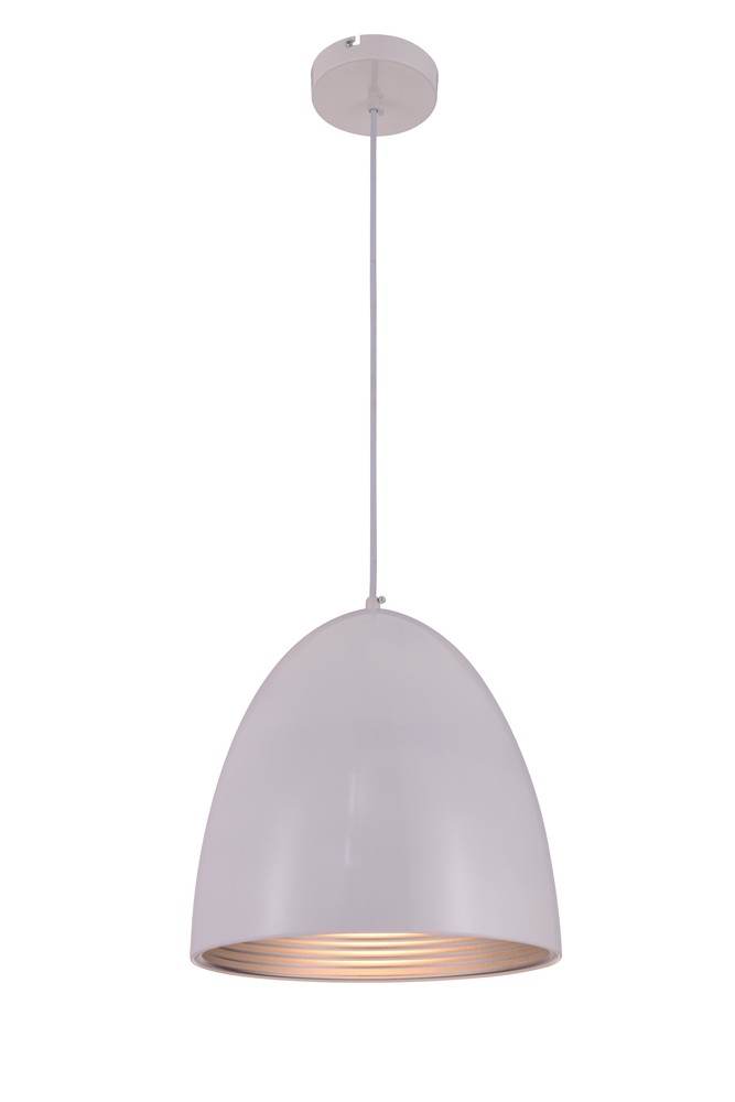 Circa Collection Pendant D11.5in H12in Lt:1 white Finish
