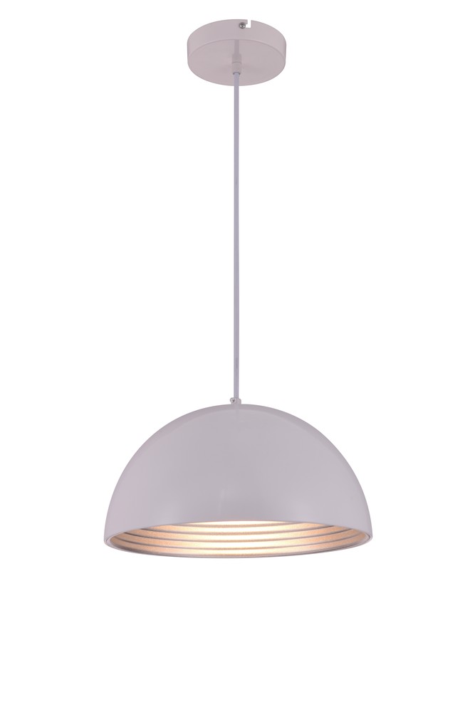 Circa Collection Pendant D11.5in H6.5in Lt:1 white Finish