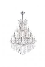 Elegant 2800D38C/RC - Maria Theresa 28 Light Chrome Chandelier Clear Royal Cut Crystal