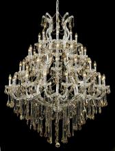 Elegant 2801G46C-GT/RC - Maria Theresa 49 Light Chrome Chandelier Golden Teak (Smoky) Royal Cut Crystal