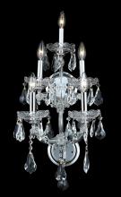 Elegant 2801W5C/RC - Maria Theresa 5 Light Chrome Wall Sconce Clear Royal Cut Crystal