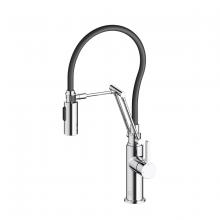 Elegant FAK-304PCH - Leonardo Single Handle Pull Down Sprayer Kitchen Faucet in Chrome