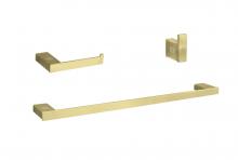 Elegant HWB-13S3HBGD - Sofia 3-piece Bathroom Hardware Set in Brushed Gold