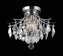 Elegant LD8100F16C - Amelia Collection Flush Mount D16in H12in Lt:3 Chrome Finish