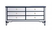Elegant MF63672BL - Contempo 72 in. mirrored chest in blue