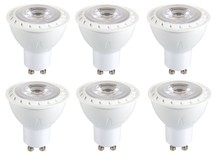 Elegant GU10LED101-6PK - LED GU10 light bulb, 3000K, 35 degree, CRI80, ETL, 7W, 50W EQUIVALENT, 25000HRS, LM52