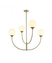 Elegant LD814D36SG - Nyomi 36 Inch Chandelier in Satin Gold