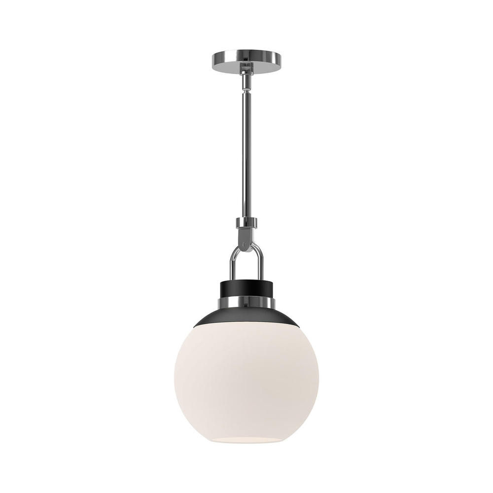 Copperfield 12-in Chrome/Opal Matte Glass 1 Light Pendant