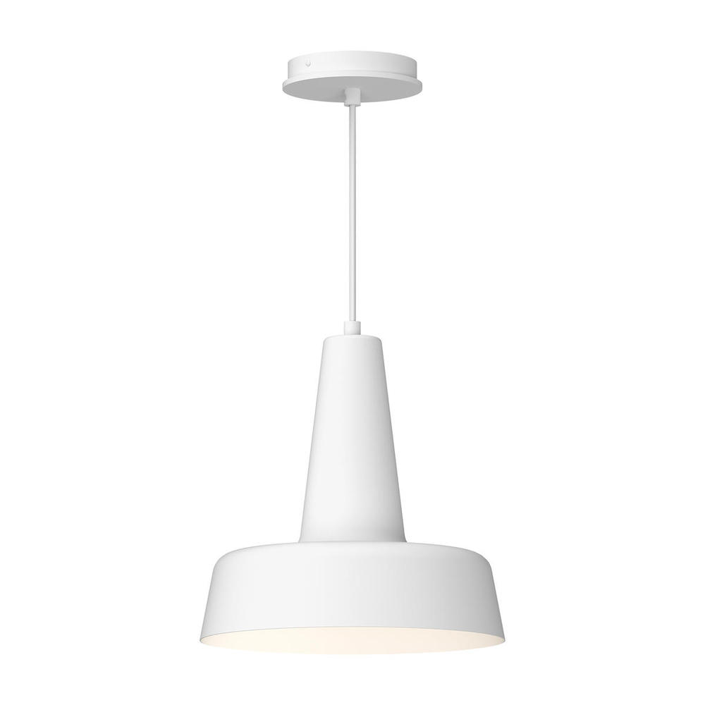 Juliana 11-in White 1 Light Pendant