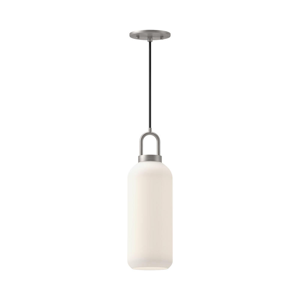 Soji 5-in Brushed Nickel/Opal Matte Glass 1 Light Pendant