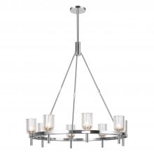 Alora Lighting CH338836PNCC - Lucian 36-in Clear Crystal/Polished Nickel 8 Lights Chandeliers