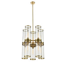 Alora Lighting CH311655NBCG - REVOLVE II CHANDELIER 10 LIGHT NATURAL BRASS CLEAR GLASS