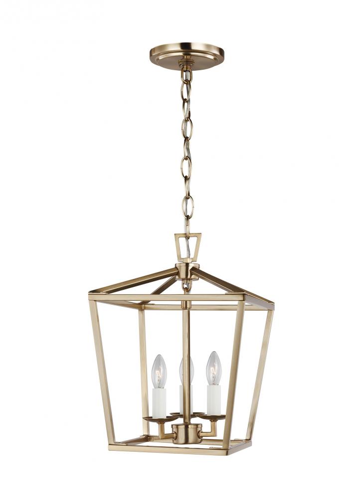 Dianna transitional 3-light indoor dimmable ceiling pendant hanging chandelier light in satin brass
