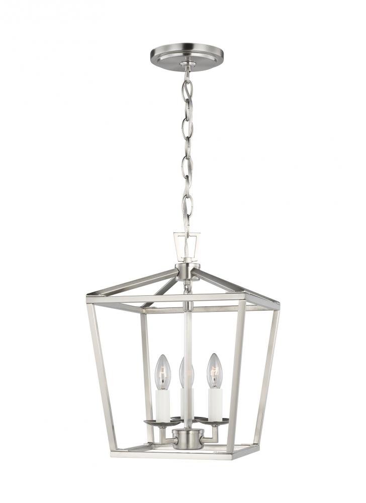 Dianna transitional 3-light indoor dimmable ceiling pendant hanging chandelier light in brushed nick