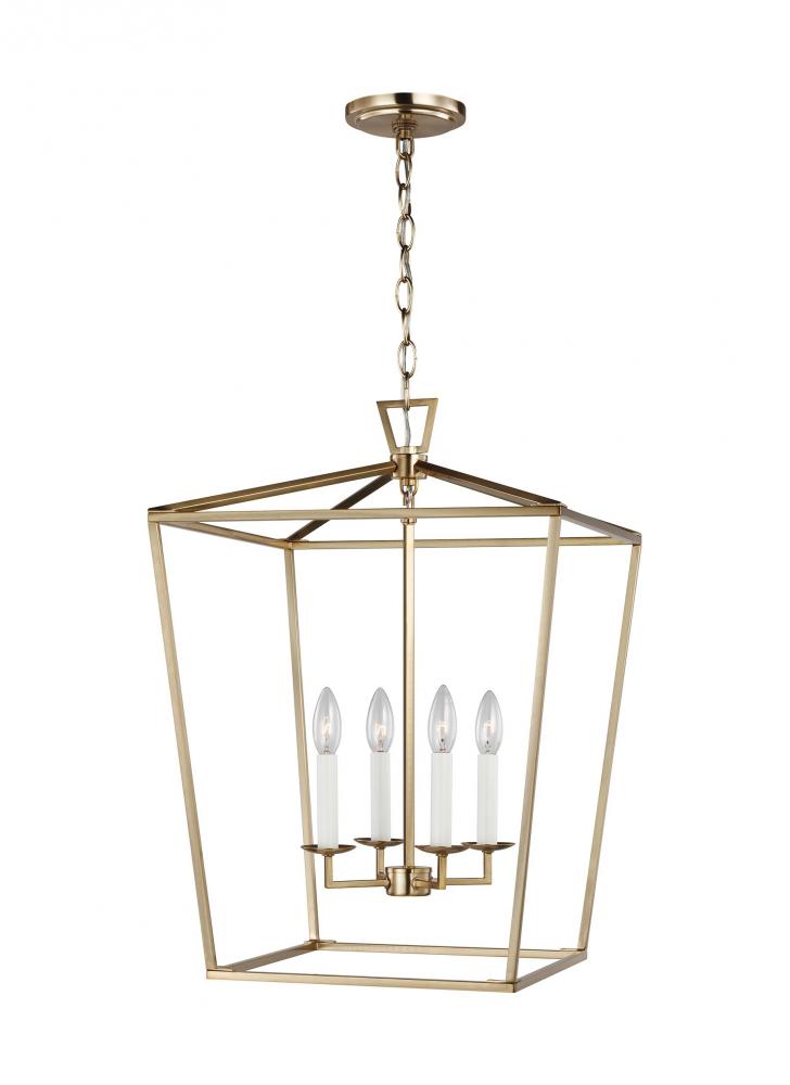 Dianna transitional 4-light indoor dimmable medium ceiling pendant hanging chandelier light in satin