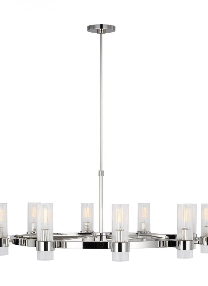 Geneva Mid-Century 8-Light Indoor Dimmable Large Chandelier