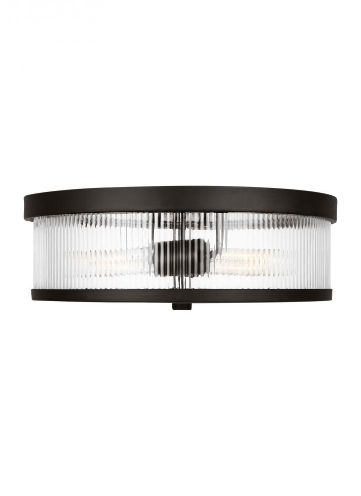 Geneva Mid-Century 2-Light Indoor Dimmable Flush Mount Ceiling Light