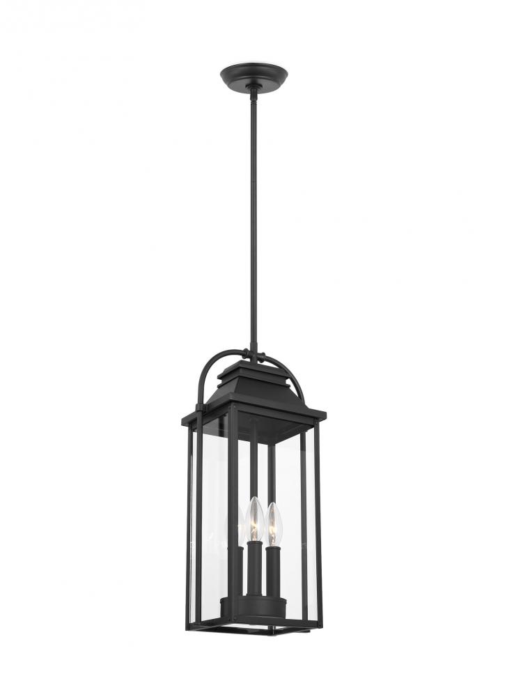 Wellsworth Transitional 3-Light Outdoor Exterior Medium Pendant Ceiling Hanging Lantern Light