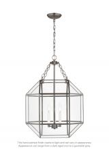 Visual Comfort & Co. Studio Collection 5279403EN-965 - Morrison modern 3-light LED indoor dimmable medium ceiling pendant hanging chandelier light in antiq
