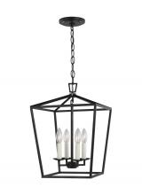Visual Comfort & Co. Studio Collection 5292604-112 - Dianna transitional 4-light indoor dimmable ceiling pendant hanging chandelier light in midnight bla