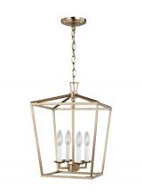 Visual Comfort & Co. Studio Collection 5292604-848 - Dianna transitional 4-light indoor dimmable small ceiling pendant hanging chandelier light in satin