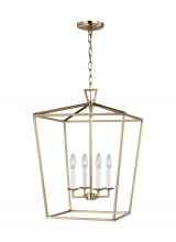 Visual Comfort & Co. Studio Collection 5392604-848 - Dianna transitional 4-light indoor dimmable medium ceiling pendant hanging chandelier light in satin