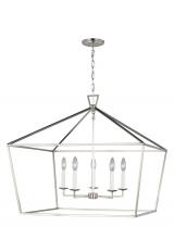 Visual Comfort & Co. Studio Collection 5692605-962 - Dianna transitional 5-light indoor dimmable ceiling pendant hanging chandelier light in brushed nick