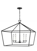 Visual Comfort & Co. Studio Collection 5692605EN-112 - Dianna transitional 5-light LED indoor dimmable ceiling pendant hanging chandelier light in midnight