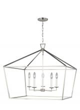 Visual Comfort & Co. Studio Collection 5692605EN-962 - Dianna transitional 5-light LED indoor dimmable ceiling pendant hanging chandelier light in brushed