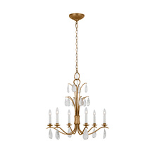 Visual Comfort & Co. Studio Collection CC1616ADB - Shannon traditional 6-light indoor dimmable medium ceiling chandelier in antique gild rustic gold fi