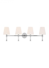 Visual Comfort & Co. Studio Collection CV1054PN - Hanover Mid-Century 4-Light Indoor Dimmable Bath Vanity